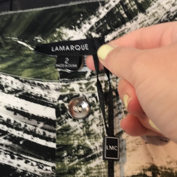 Lamarque Gaza palm buttons asymetric skirt - Picture 7 of 14